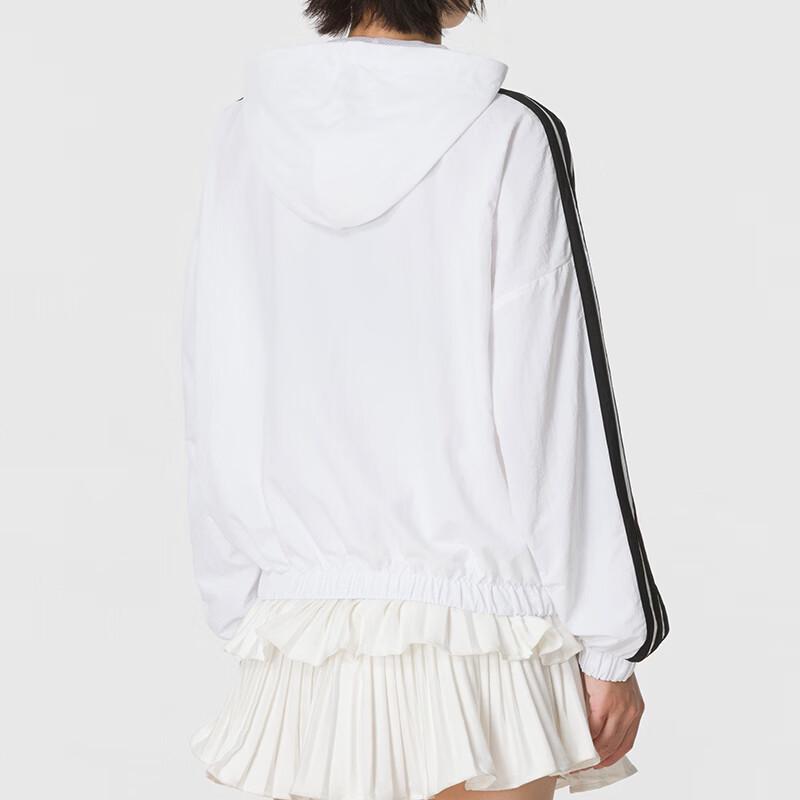 Adidas Women's Spring/Autumn Hooded Woven Mesh-Lined Jacket