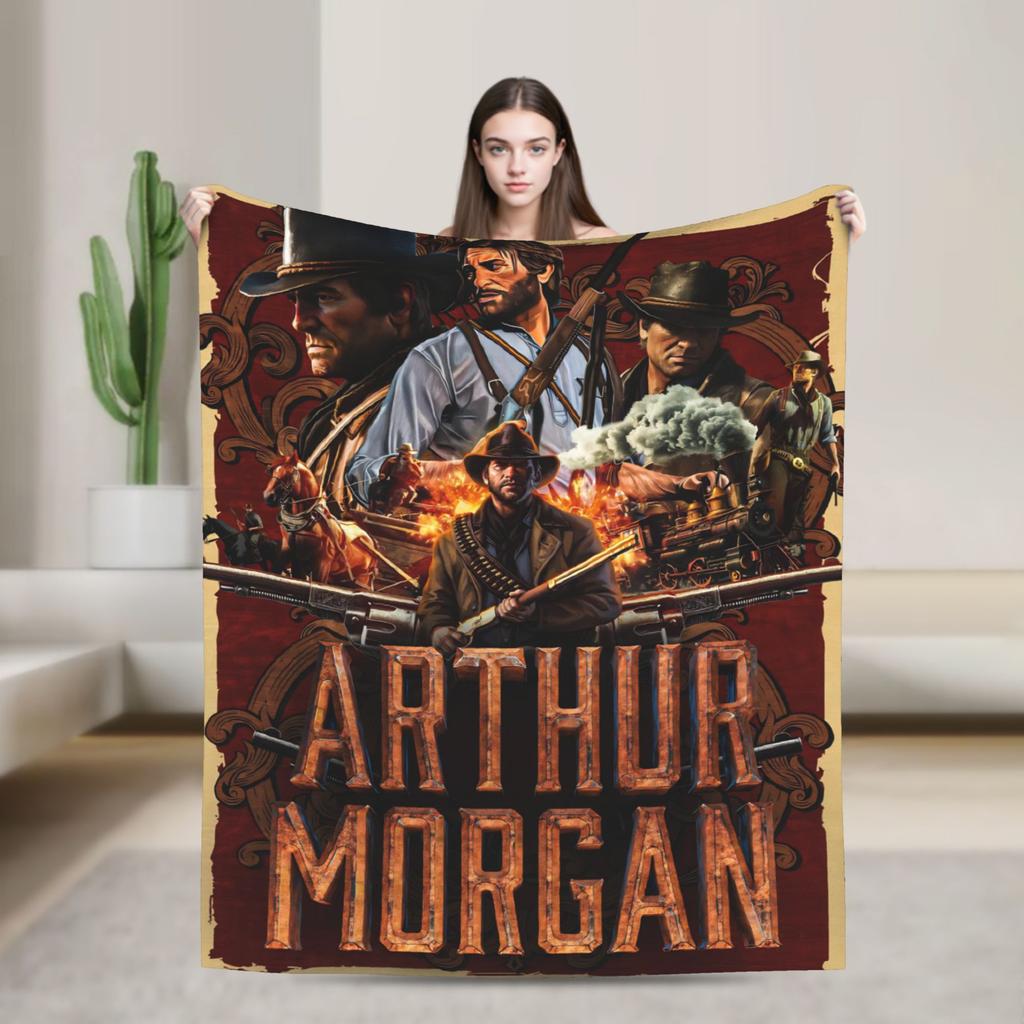 Arthur Morgan Blanket Multi-size Cozy and Lightweight Throw Blankets for Sofa Couch and Bed
