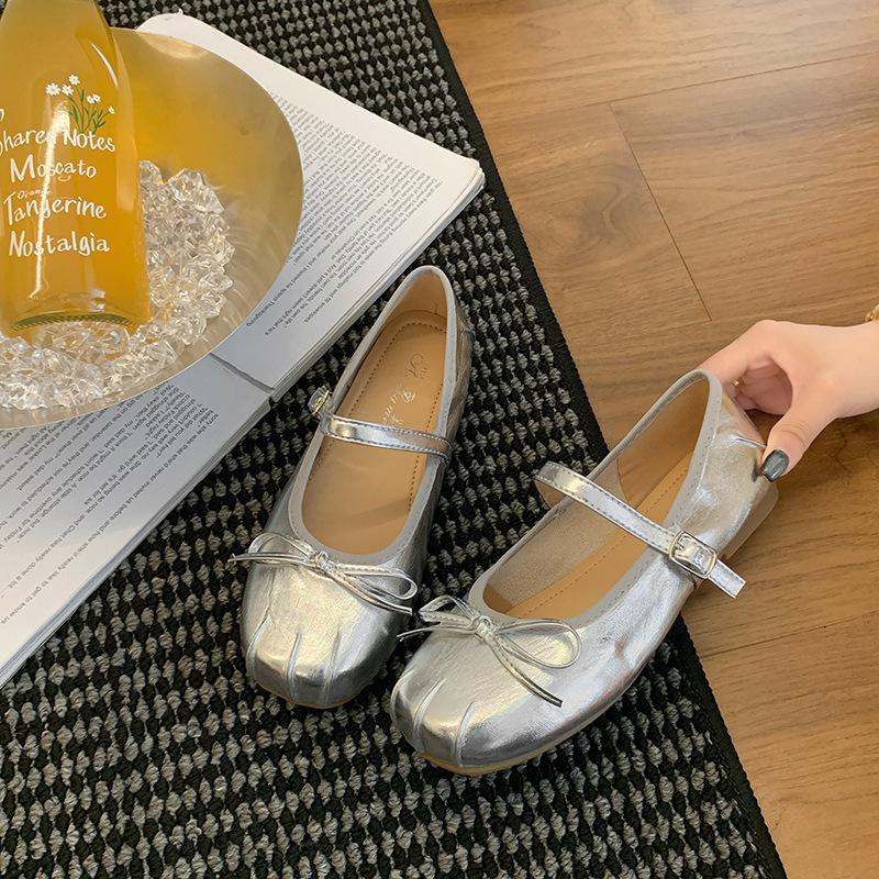 Ballet Single Shoe Girl 2025 New Summer Korean Version French Retro Gentle Fairy Casual Flat Mary Jane Shoes