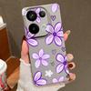 Flowers Leaves Print Case For Xiaomi 13T Redmi Note 15 Pro 4G Leather Texture Silicone Cover For Redmi Note 14 13 Pro+ 5G
