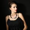 Short necklace European and American metal exaggerated pendant
