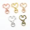 10pcs Cat Heart Snap Hook Trigger Clips Buckles For Keychain Lobster Lobster Clasp Hooks for Key Ring Clasp Jewelry Supplies