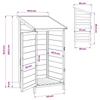 Garden Shed Natural 59 x 56 x 113.5 cm Solid Spruce Wood