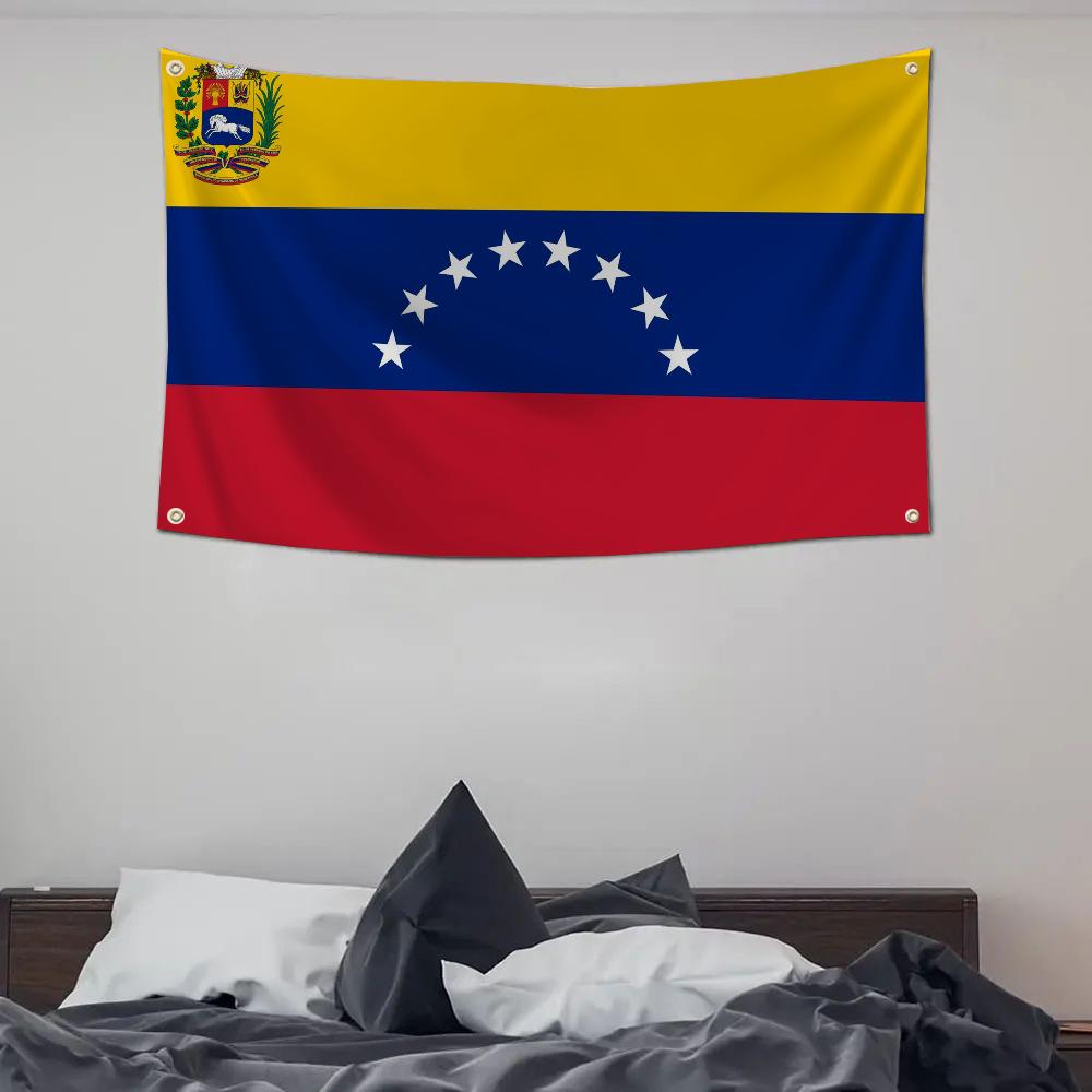 1pc 7 Star Or 8 Star Venezuela 1954 Flag Banners Four Hole Flag Polyester Outdoor Decor Room Aesthetic