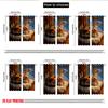 2pcs 2D flat printing Christmas Curtains Cozy Cat Winter Cabin Digital Printed Polyester Drapes Party Decorations for Bedroom