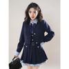 Luos Academy Japanese Style Pleated JK Uniform Dress Set with Jacket