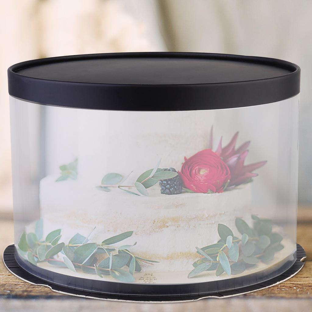 1Pcs Cake Box Paper Lid Plastic Safe Environment Friendly Wedding Cake Packaging Party Cookies Boxes Cookie Cakes Packing Box