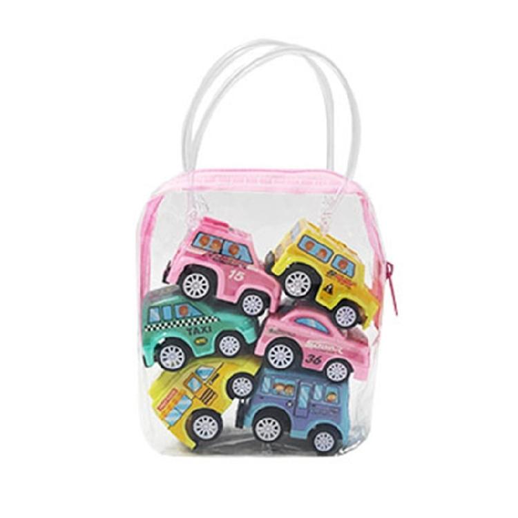 

6pcs Small Pull Back Car Set Inertia Vehicle Toy For Kids Random Styles Friendly and Safe for Toddler Hand Grip
