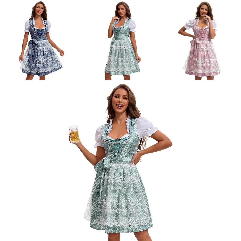 Ethnic Print Beer Dress For Women With Polyester Fabric For Costume Party And Cultural Events