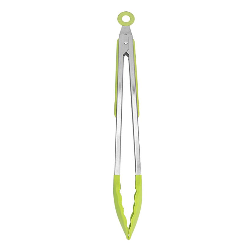 7", 9", 12" High-Temperature Silicone Non-Slip Bread & BBQ Grilling Tongs