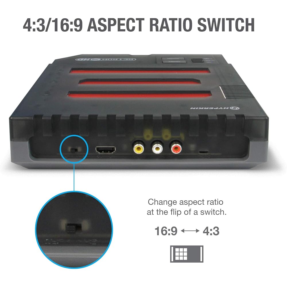 Hyperkin RetroN 3 HD 3-in-1 Retro-Spielekonsole für NES, Super Famicom und Genesis/Mega Drive (Weltraumschwarz) - Sega Genesis