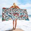 Bohemian Butterfly Print Beach Towel Vintage Rose Quick Dry Sand Resistant Soft Absorbent Towel for Beach Pool Travel
