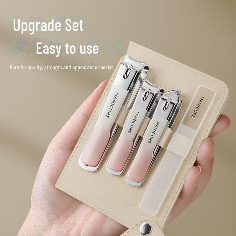"Kit de Herramientas Portátil Profesional para Manicura y Pedicura con Cortauñas y Tijeras"