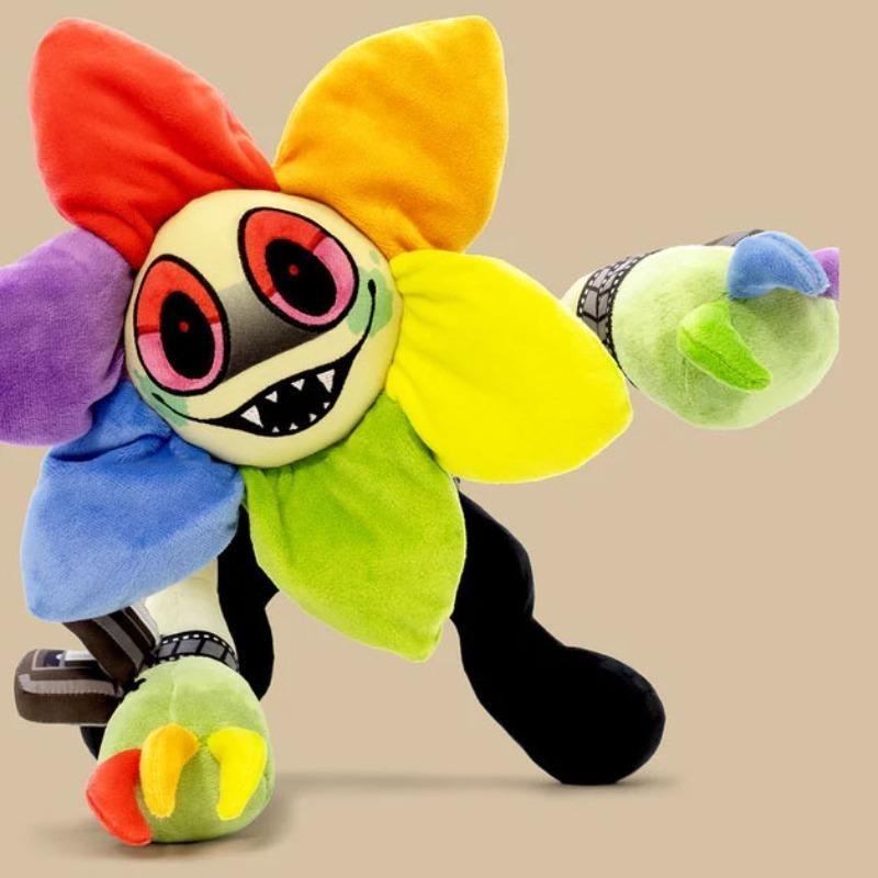 Peluche Mostro Fiore Arcobaleno Morbido Giocattolo Ripieno Personaggio Gioco Horror Bambini Fan Regalo di Compleanno Decorazione Casa Halloween