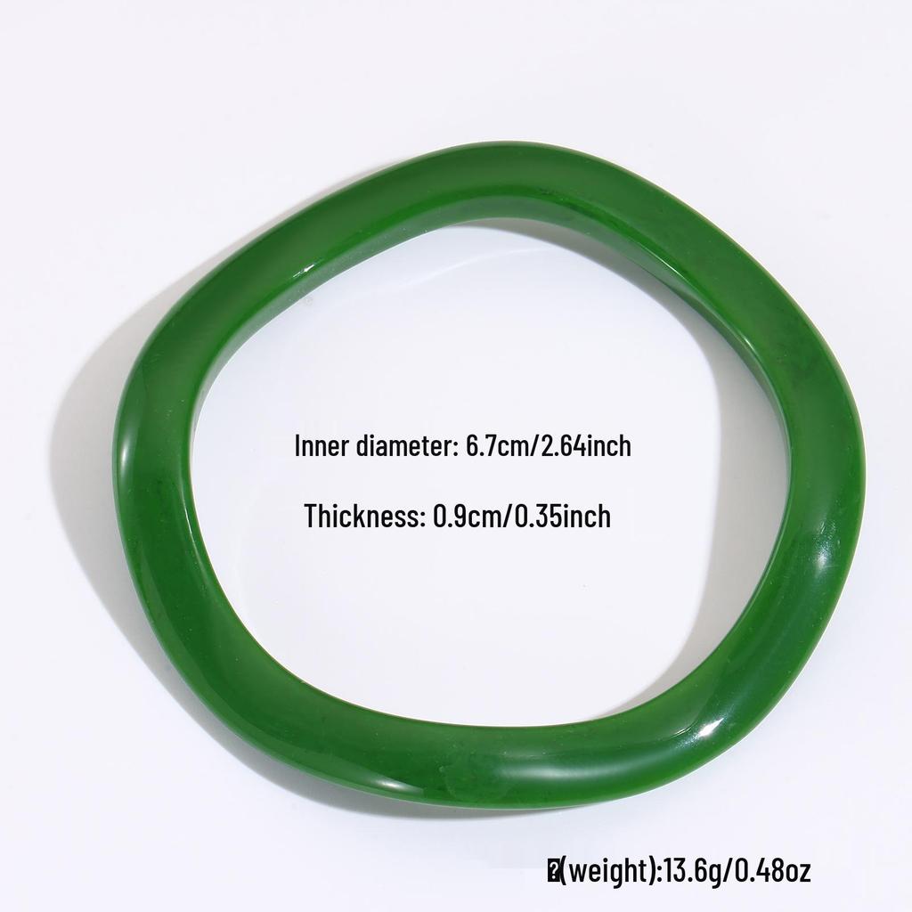 Europese & Amerikaanse Retro High-End Semi-Transparant Ovaal Hars Armband voor Meisjes