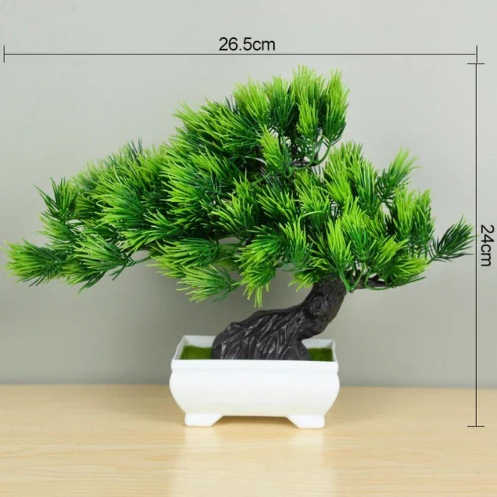 Plante Artificiale la Ghiveci Bonsai Verde Copac Mic Plante Iarbă Ghiveci Ornament Flori Artificiale pentru Decor Grădină Nuntă Petrecere Iederă