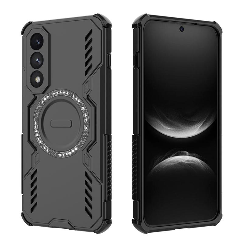 KEYSION Hollow Heat Dissipation Case for OnePlus Nord 5 5G Silicone+PC Magnetic Cooling Shockproof Phone Cover for 1+ Nord 5 5G