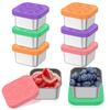 3/4/8Pcs Mini Snack Containers with Lids Stainless Steel Small Food Storage Container Portable Lunch Box Dipping Sauce Container