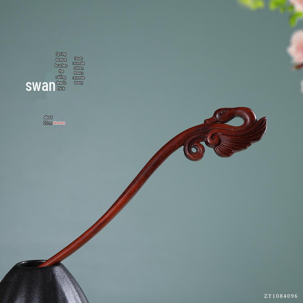Rosewood Hairpins: Antique-Style Wood Hair Accessories for Hanfu & Qipao