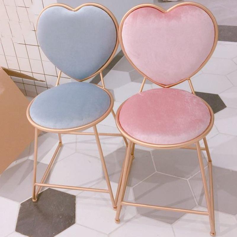 Moderne Nordic IJzeren Rugleuning Make-up & Eetkamerstoel
