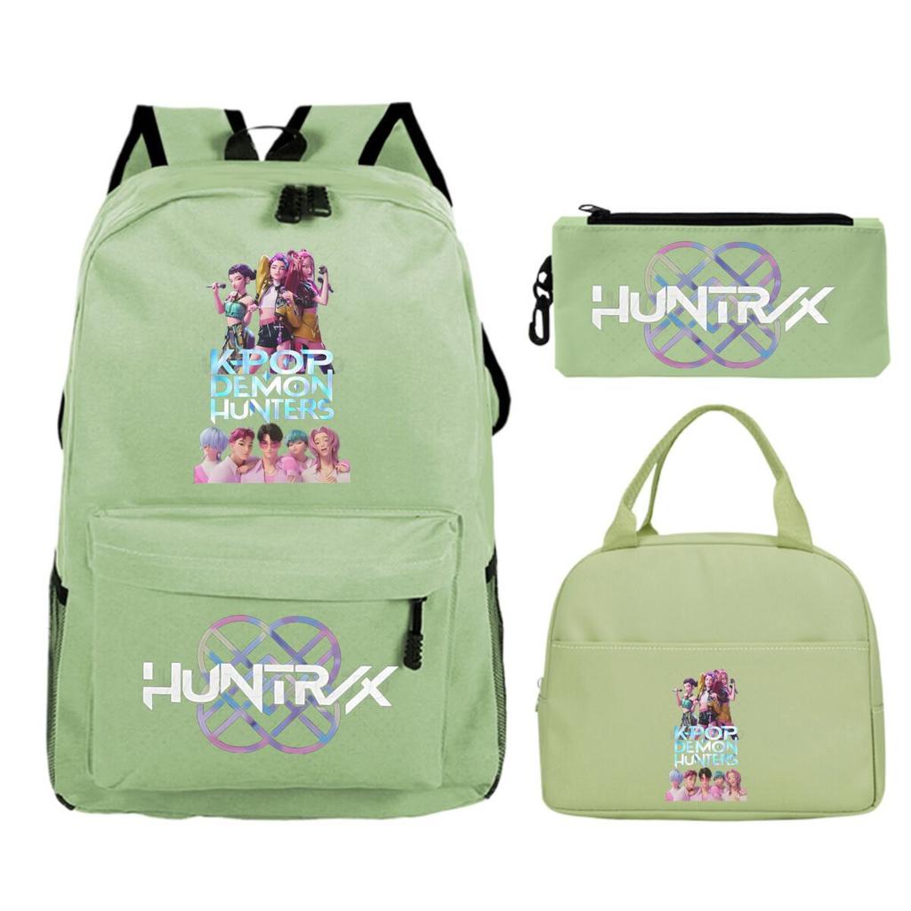 Kpop Demonunters Peripheral Children'S Backpack Elementary And Secondary School Bag Three-Piece Set