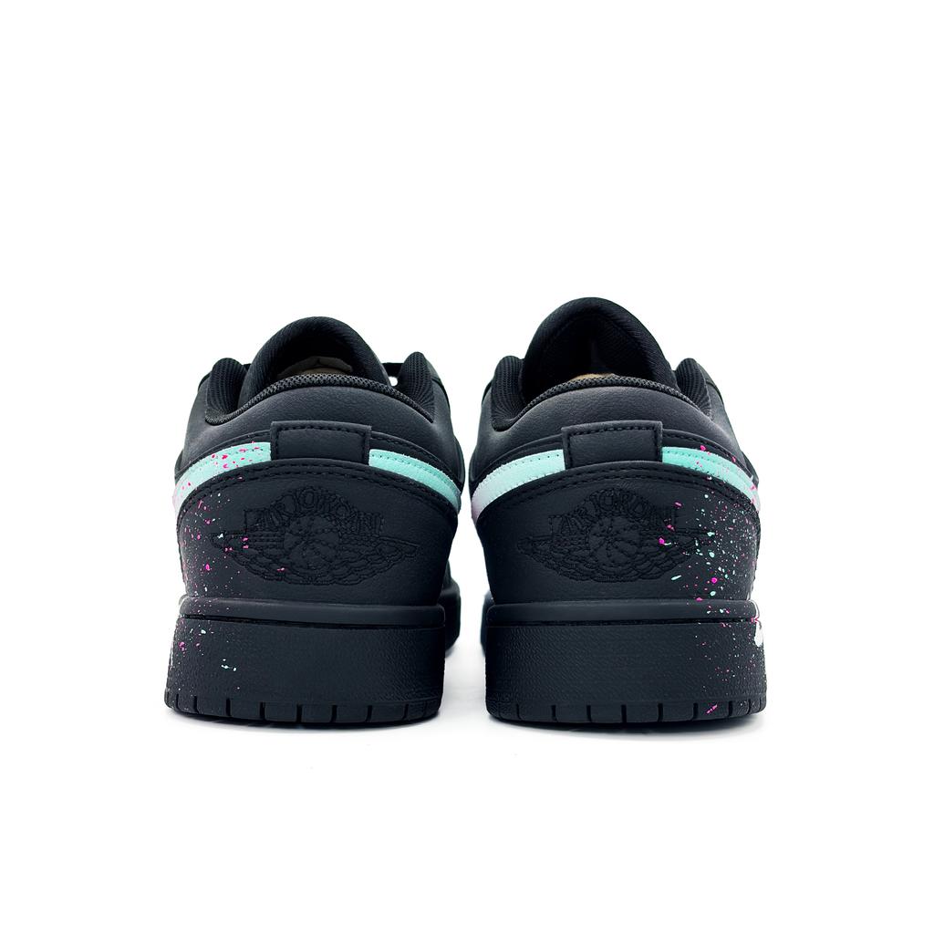 Jordan Air Jordan 1 Neon Night Leather Cushioning Slip Resistant Abrasion Resistant Breathable Low top 553558-093(Team952-)