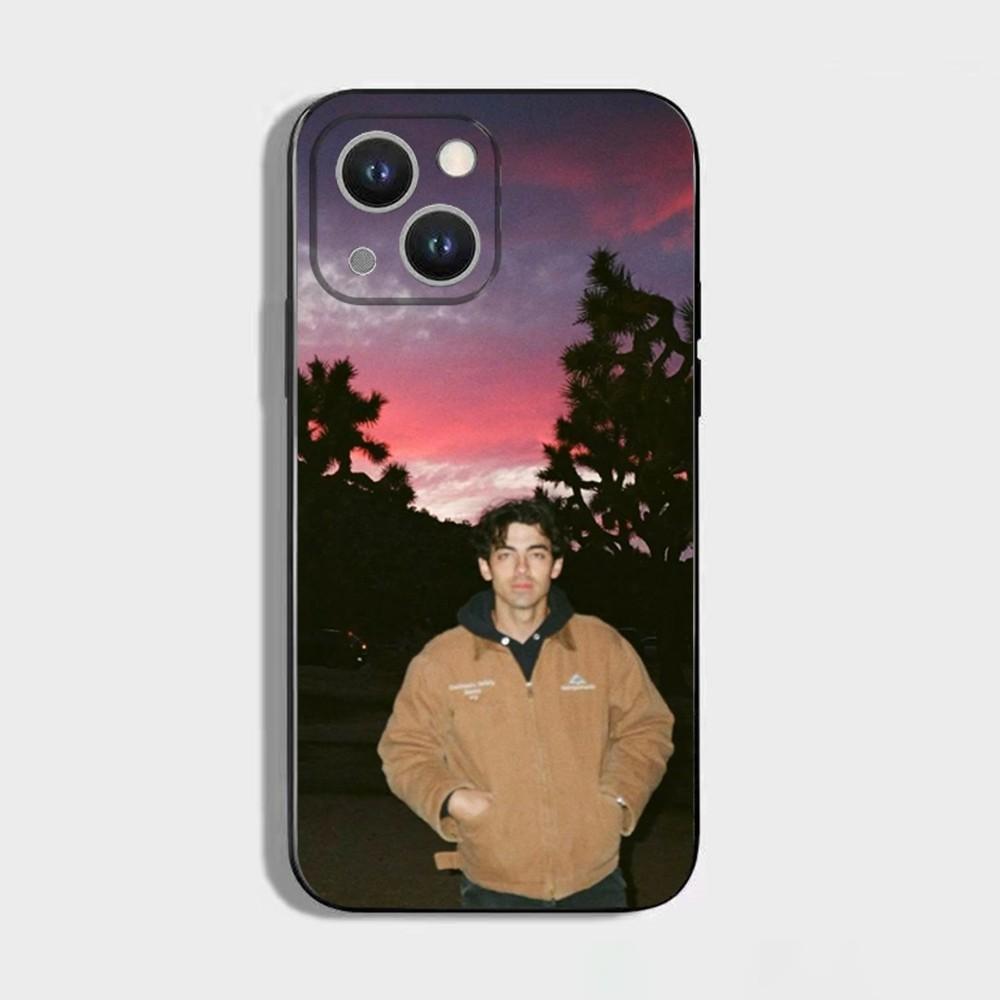 1PC Singer Joe J-Jonas Phone Case For iPhone 16 15 Plus 14 13 Pro Max 12 Mini 11 X XS XR 7 8 8Plus Black Soft Phone Coque