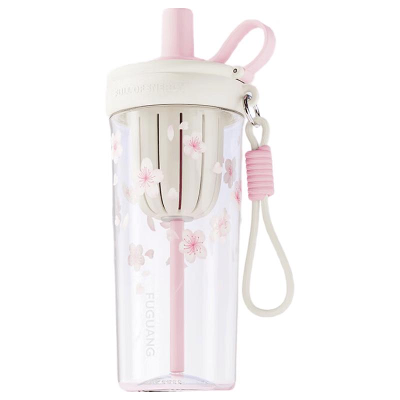 Fuguang Large Capacity Straw Water Bottle with Tea Infuser