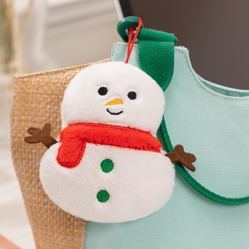 Christmas Tree Ornaments: Gingerbread Man, Wreath Plush, Snowman Hat Doll