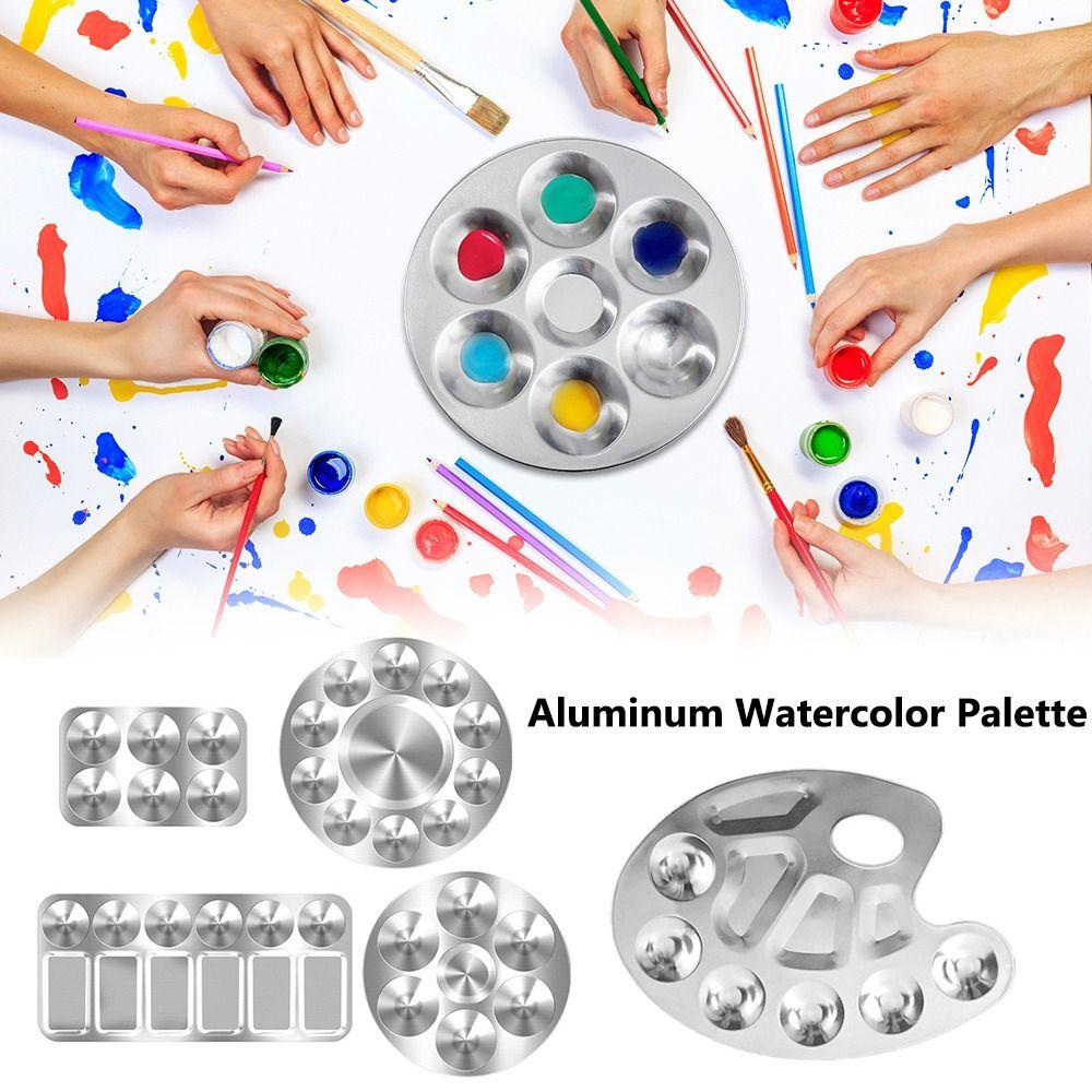 

Metal Painting Color Palette 6/10/12 Wells Mixing Paint Tray Durable Art Paint Tray School Office 03