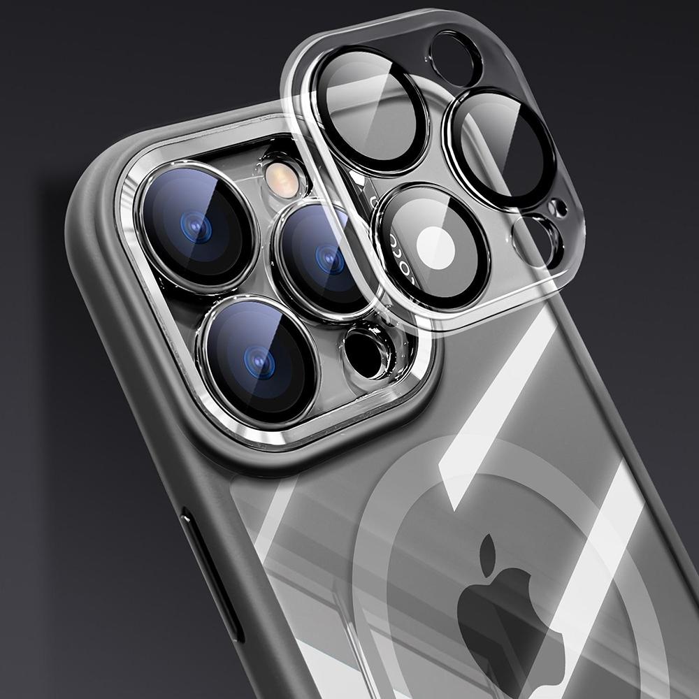 For iPhone 16 Pro Max Case Compatible with MagSafe PC+TPU Phone Cover with Detachable Camera Lens Film