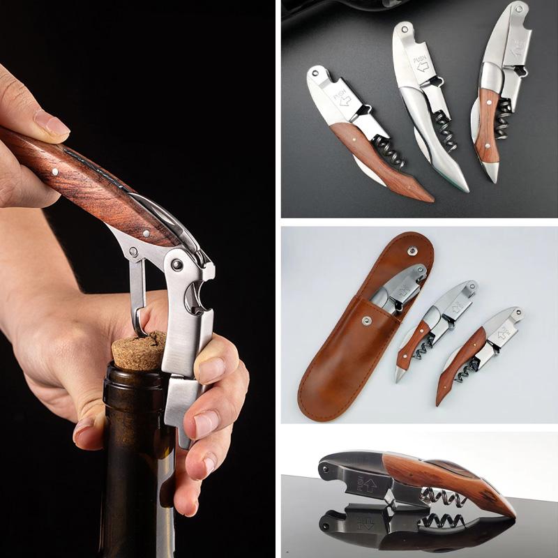 

1Pcs Bottle Opener Stainless Steel Portable Wine Opener Multi-Function Beer Opener Corkscrew Foil Cutter Kitchen Accessories