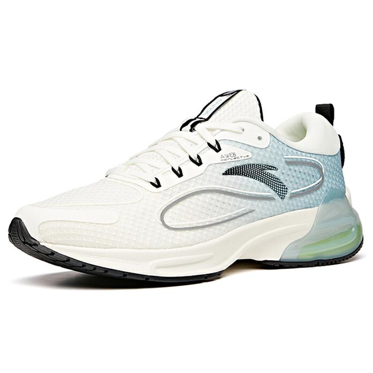 Anta Tron 1.0 Cushioning Anti-Slip Wear-Resistant Breathability Low-Top Running Shoes Men's White Blue 112115586-2