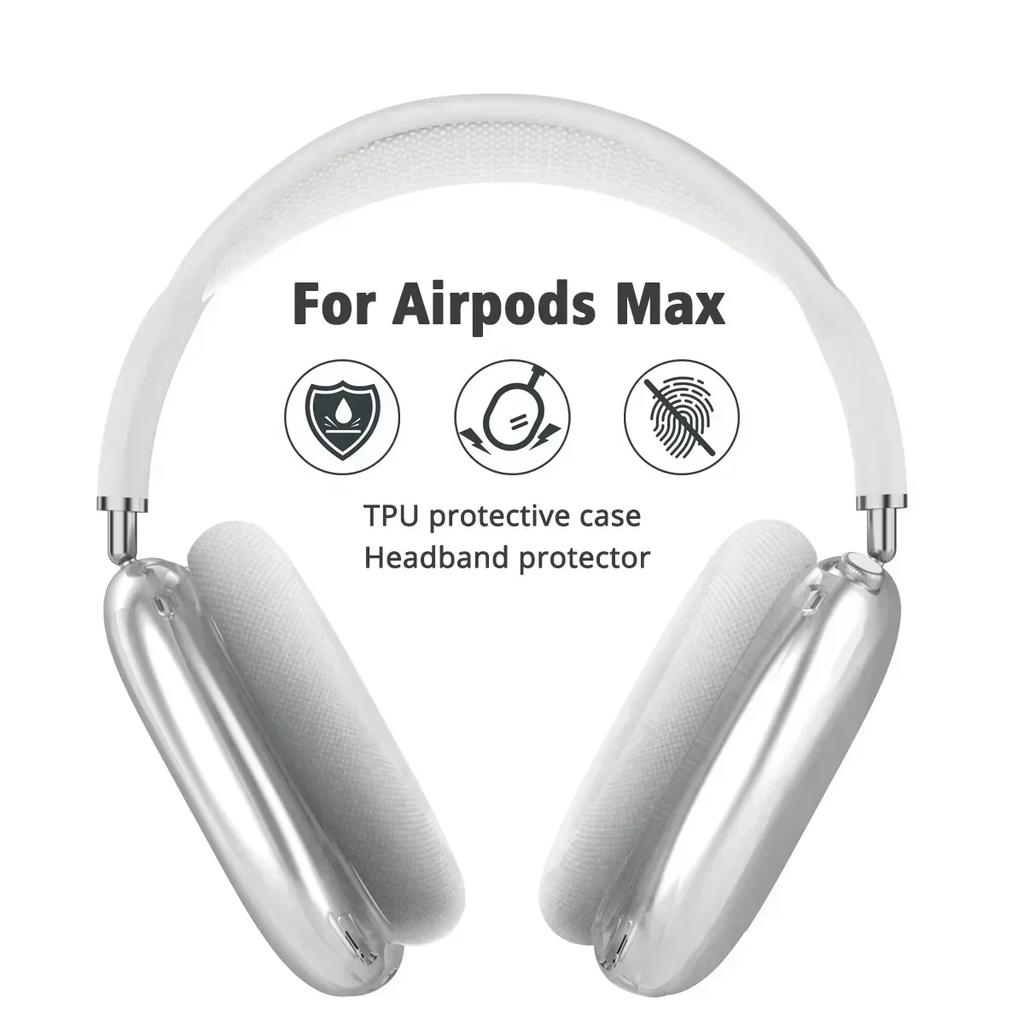 Soft TPU Anti Scratch Cover Sleeve Protective Cases For AirPods Max Transparent Case For Apple AirPods Max Headphone Accessories