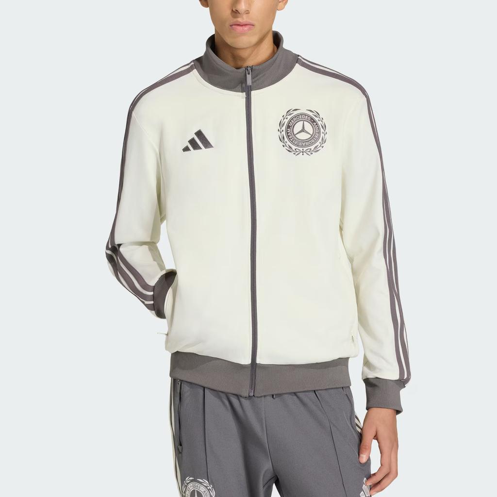 Adidas Mercedes - Amg Petronas Formula 1 Team Silver Arrow Series Mercedes Amg Petronas F1 Team Stand Collar Slim Fit Jacket Men Jackets KE8270