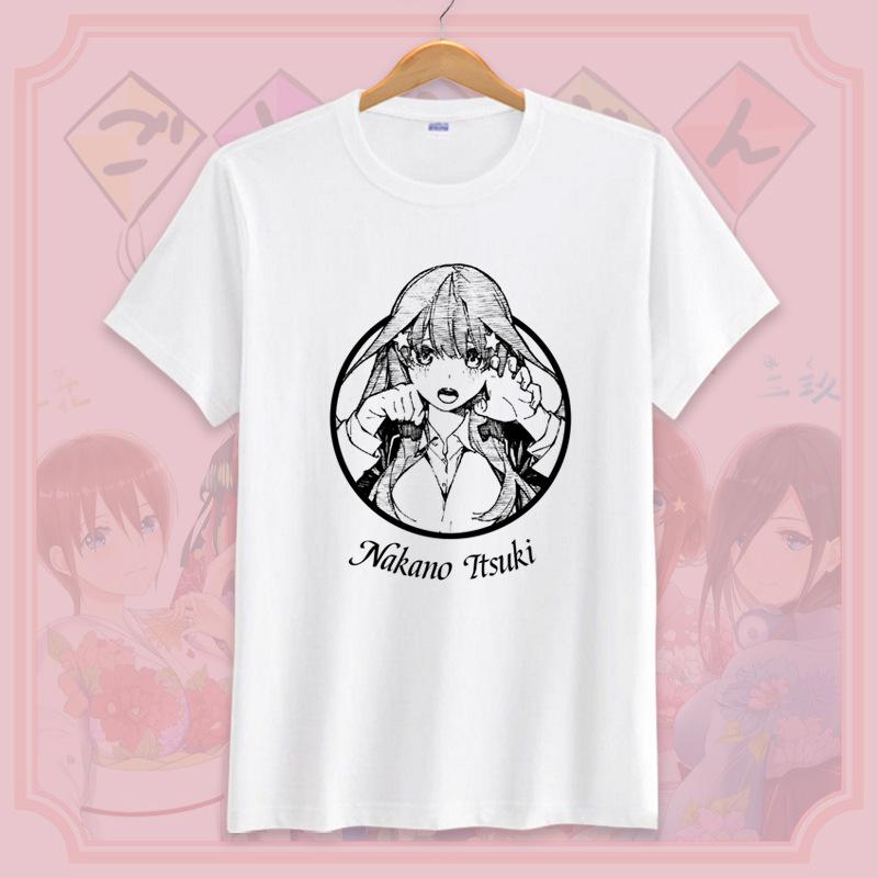 Vintage Washed The Quintessential Quintuplets Nakano Quintuplets Rom Com Anime Graphic T-shirt Men Printed Tee Summer Fashion Clothing Tops Streetwear