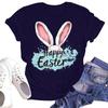 Women's Casual Loose Printed T-shirt Round Neck Pullover Short Sleeved Top