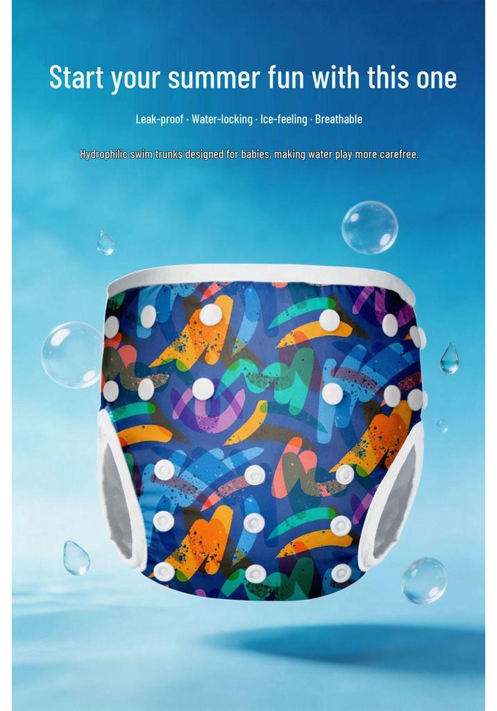 Infant Swimsuit for 1-3 Years: Ice Silk, Breathable, High-Elastic, Skin-Friendly, Leak-Proof Water Play Pants