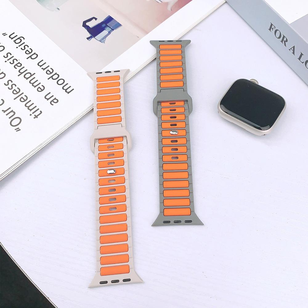 Sport Silicone Band for Apple Watch Straps 45mm 44mm 40mm 42mm 46mm 41mm 49mm 38mm Bracelet for iWatch Series 10 SE 9 8 7 6 5 4 3 Ultra 2 Ultra
