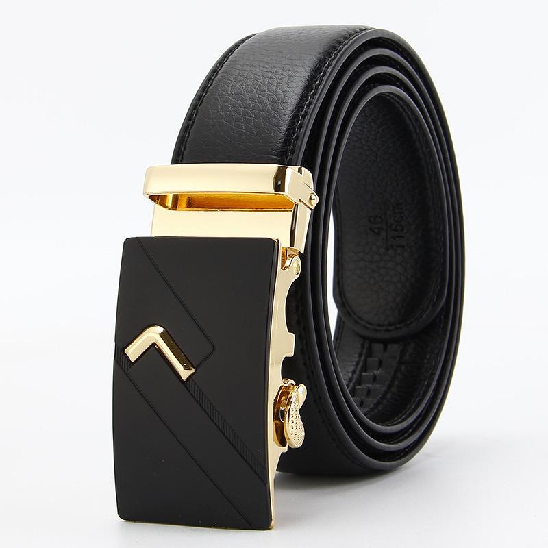 Microfiber Open Edge Automatic Buckle Belt Men's Casual Belt Men's Trouser Belt