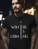 Winter Is Coming Black T-Shirt, S-5XL Unisex T-Shirt