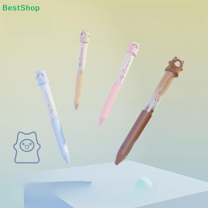 Kawaii Bear Cap Gel Pen – 1Pcs Cute Cartoon Bear Retractable 0.5mm Black Ink Pens for Students
