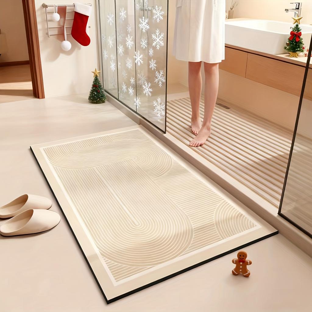 Ultra Simple Wind Absorbent Floor Mat Anti Slip Soft and Comfortable Bathroom and Shower Floor Mat Home Decoration