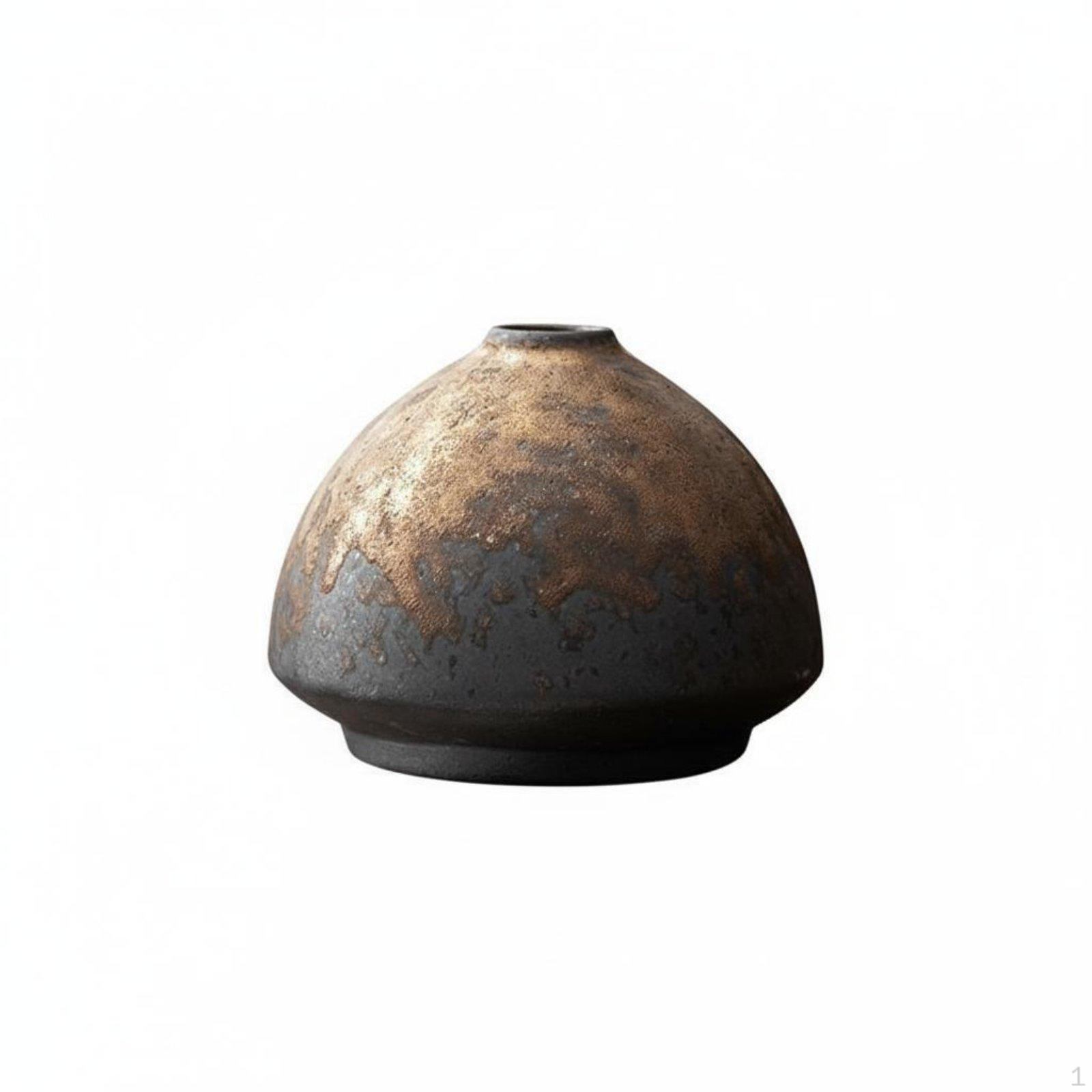 Ceramic Vase, Modern Mini Flower Pot, Rustic Desktop Home Decor Waterdrop Vase 2