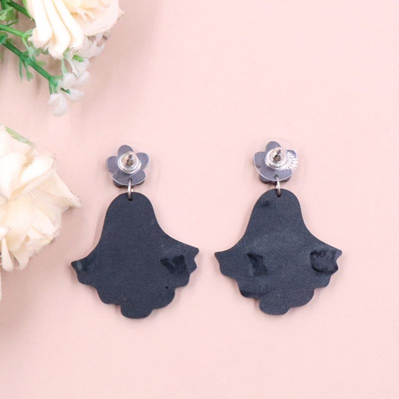 Simple Flower Spirit Pendant Earring Fshion Dangle Earrings Halloween Cartoon Acrylic Drop Earrings Party Jewelry