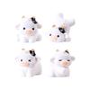 6Pcs/set Cartoon Mini Cow Animal Miniatures Mini Figures DIY Fairy Garden Decoration Moss Terrarium Micro Landscape