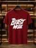 2026 New Arrival 100 Cotton Tshirt Beast Mode Graffiti Print Crew Neck Unisex Casual Short Sleeve Tee