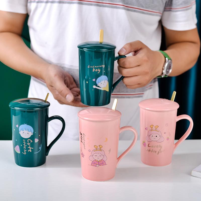 Cup Set for Chinese Valentine's Day Ceramic Mug Gold Jewelry Event Opening Gift Cup Exquisite