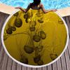 Jellyfish Round Beach Towel Microfiber Absorbent Quick Dry Sand Free Picnic Mat for Bathroom Pool Surf Travel Outdoor Meditation
