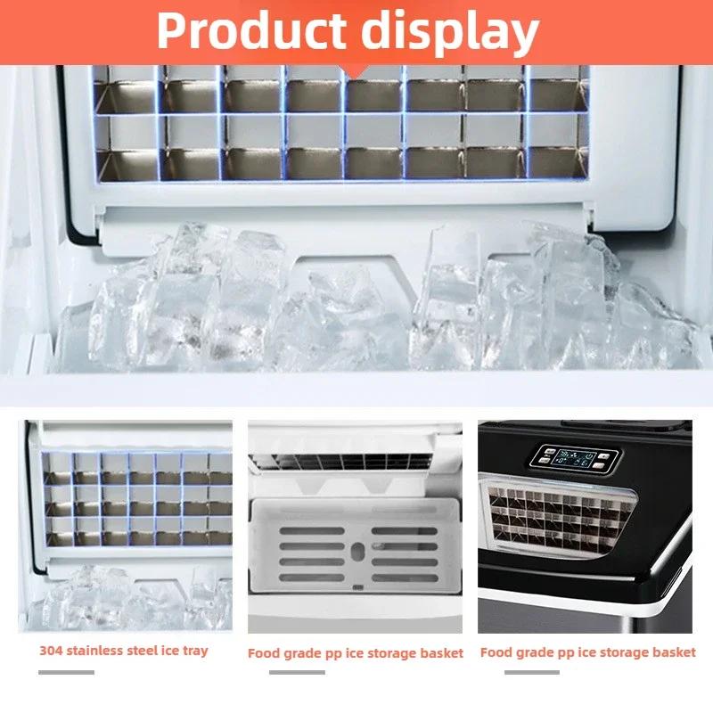 25kg Hotel Commercial Household Ice Maker Portable Ice Cube Maker Machine Household Fully Automatic Ice Cube Making Machine 220V